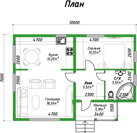 Проект дома 62 м2 Волгоград строительство домов